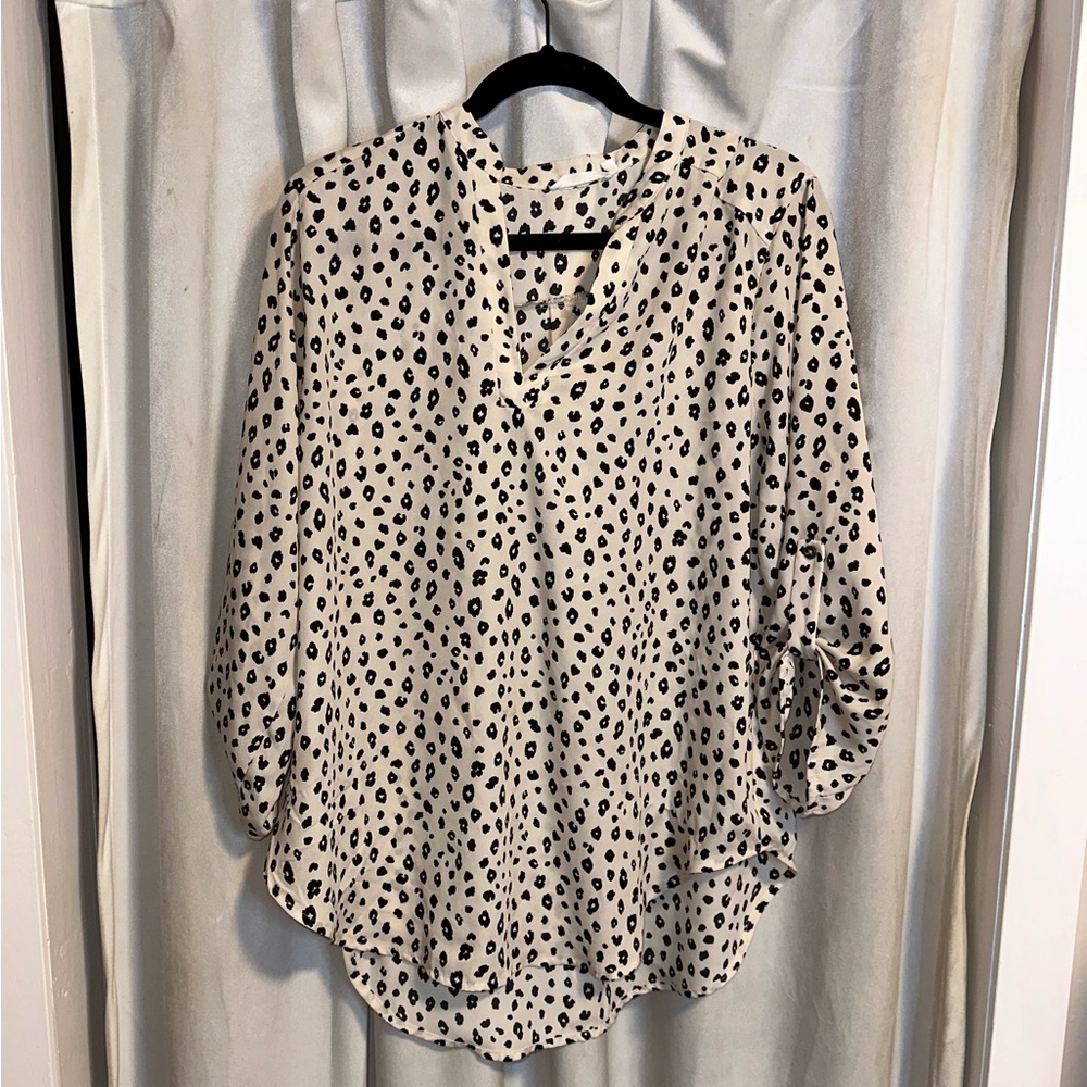 Lush leopard print pullover top - XL